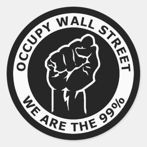 Occupy Wall Street We Are The 99 Classic Round Sticker