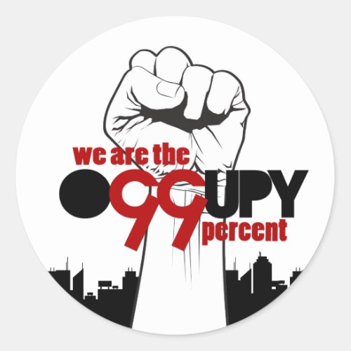 Occupy Wall Street _ We are the 99 Percent Classic Round Sticker
