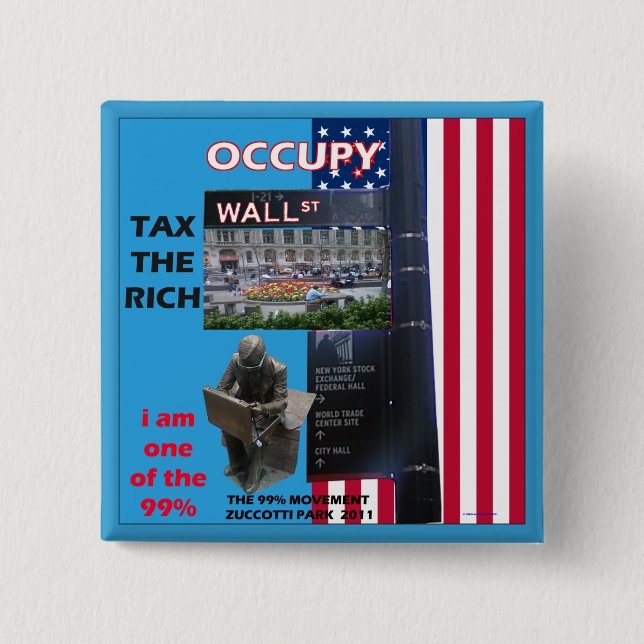 Occupy Wall Street - Zuccotti Park 2011 Button (Front)