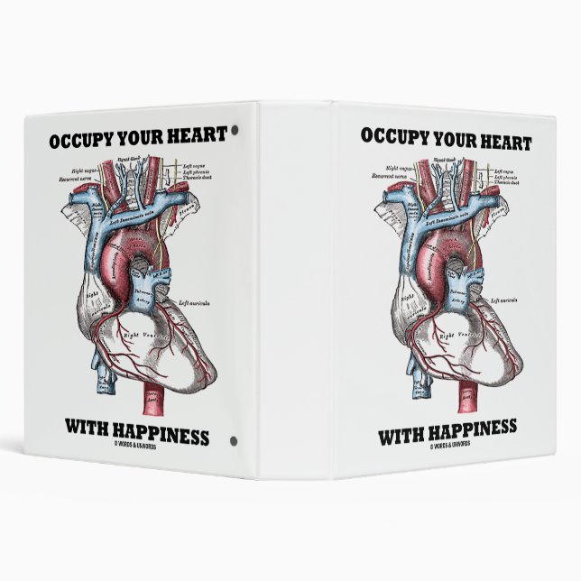 Occupy Your Heart With Happiness Anatomy Advice 3 Ring Binder (Background)