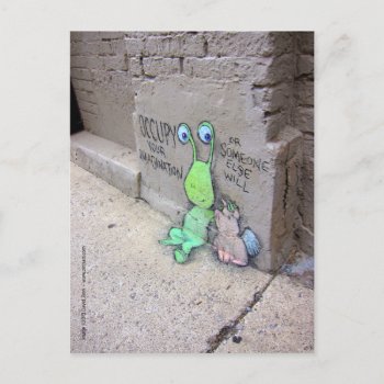 Occupy Your Imagination Postcard by David_Zinn at Zazzle