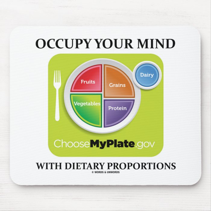 Occupy Your Mind With Dietary Proportions MyPlate Mouse Pads