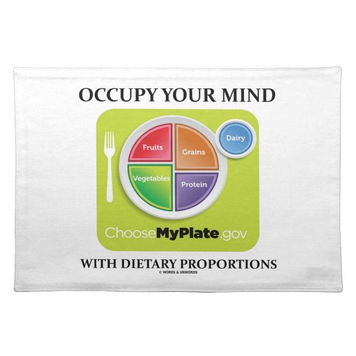 Occupy Your Mind With Dietary Proportions MyPlate Placemats
