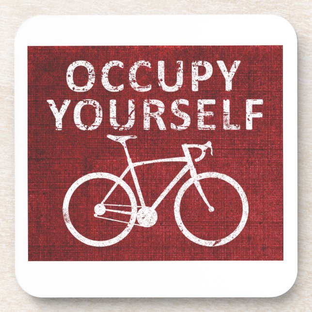 Occupy Yourself Beverage Coaster (Front)
