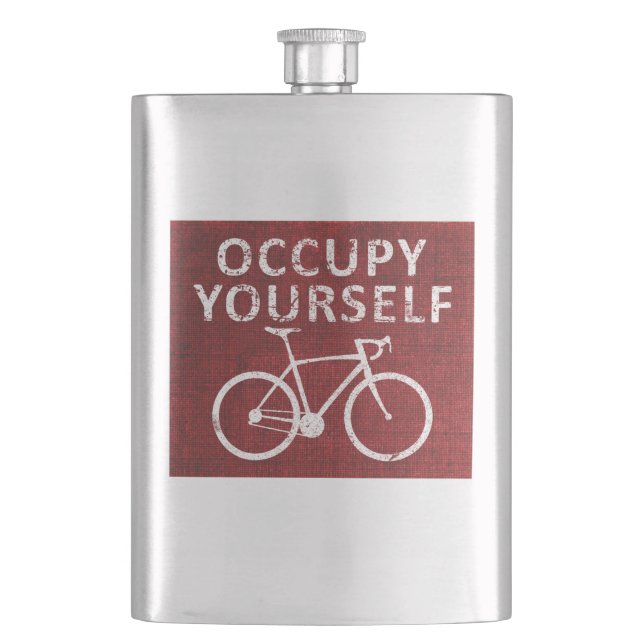 Occupy Yourself Flask (Front)