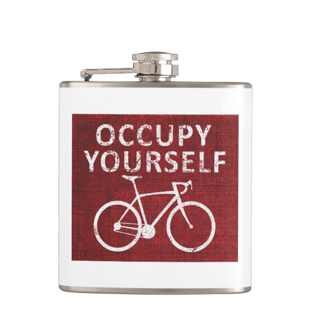 Occupy Yourself Flask (Front)