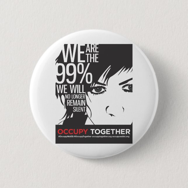OccupyTogether_poster01 Pinback Button (Front)