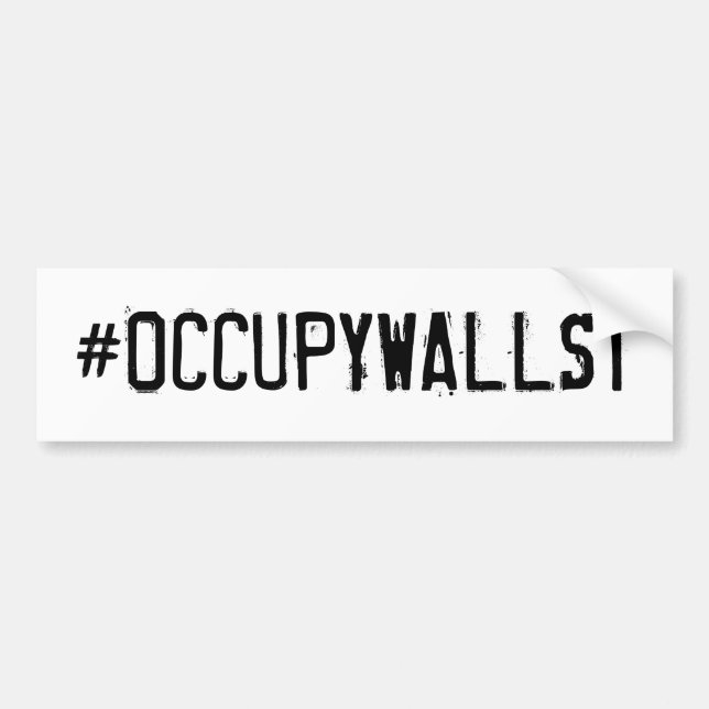 #OCCUPYWALLST BUMPER STICKER (Front)