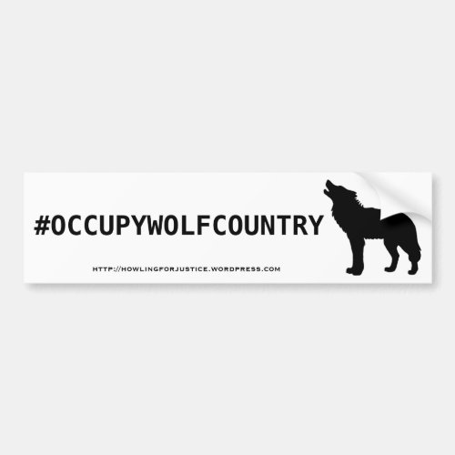 OCCUPYWOLFCOUNTRY BUMPER STICKER