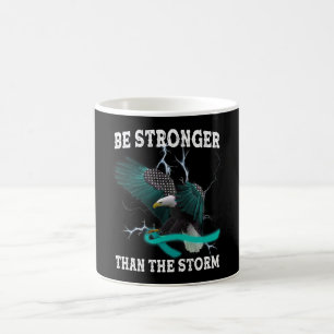 OCD And PTSD Eagle Teal Ribbon Awareness Themed T- Coffee Mug