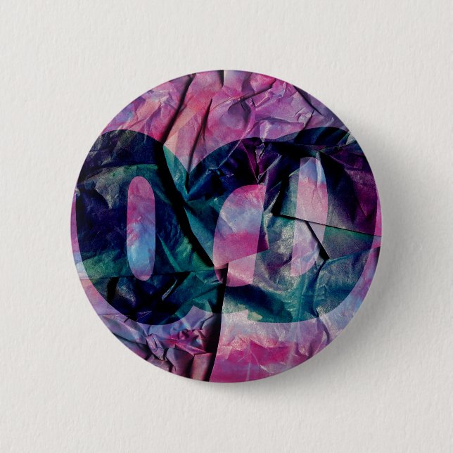 OCD Awareness badge ( Textured ) Button (Front)