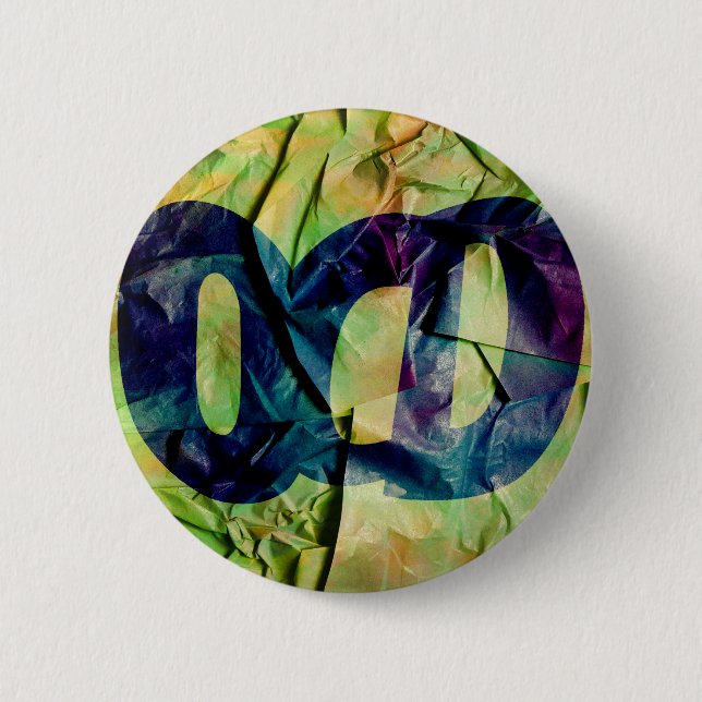 OCD Awareness badge ( Textured ) Button (Front)