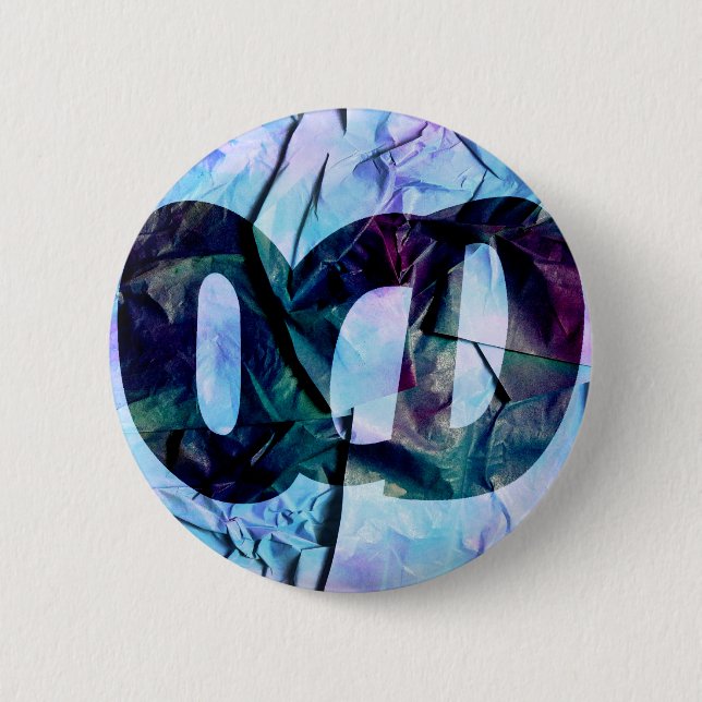 OCD Awareness badge ( Textured ) Button (Front)