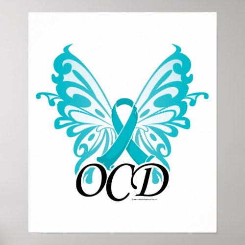OCD Butterfly Ribbon Poster