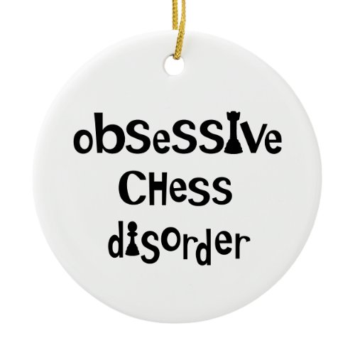 OCD Chess Ceramic Ornament