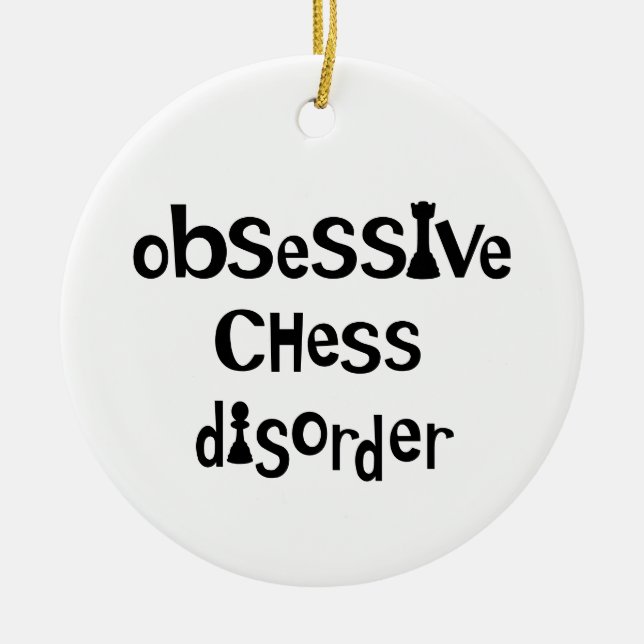 OCD Chess Ceramic Ornament (Front)