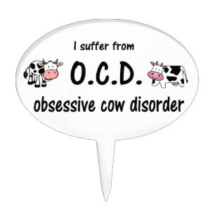 OCD Cow Cake Topper