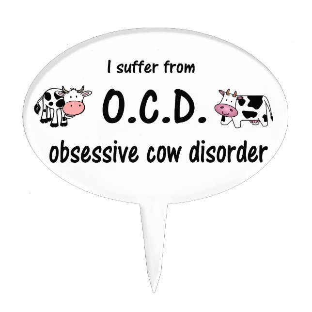 OCD Cow Cake Topper (Front)