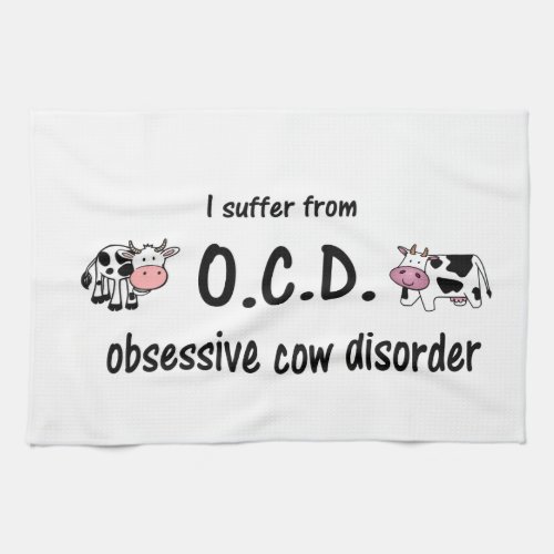 OCD Cow Kitchen Towel