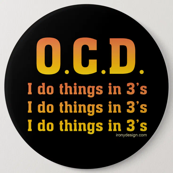 OCD Funny Saying Pinback Button | Zazzle OCD Funny Saying Pinback Button | Zazzle