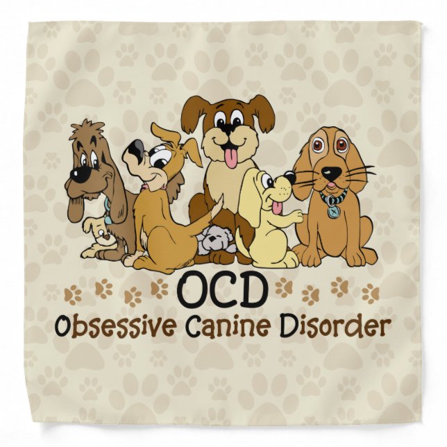 OCD Obsessive Canine Disorder Bandana (Front)