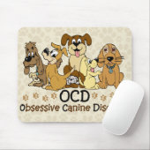 OCD Obsessive Canine Disorder Funny Dog Mouse Pad (With Mouse)