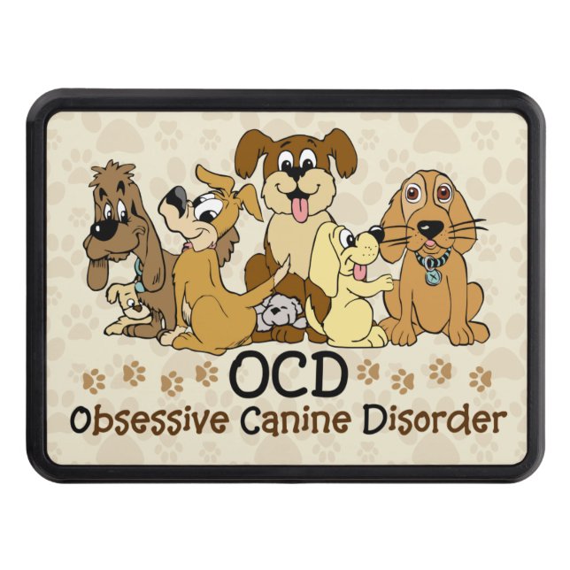 OCD Obsessive Canine Disorder Hitch Cover (Front)