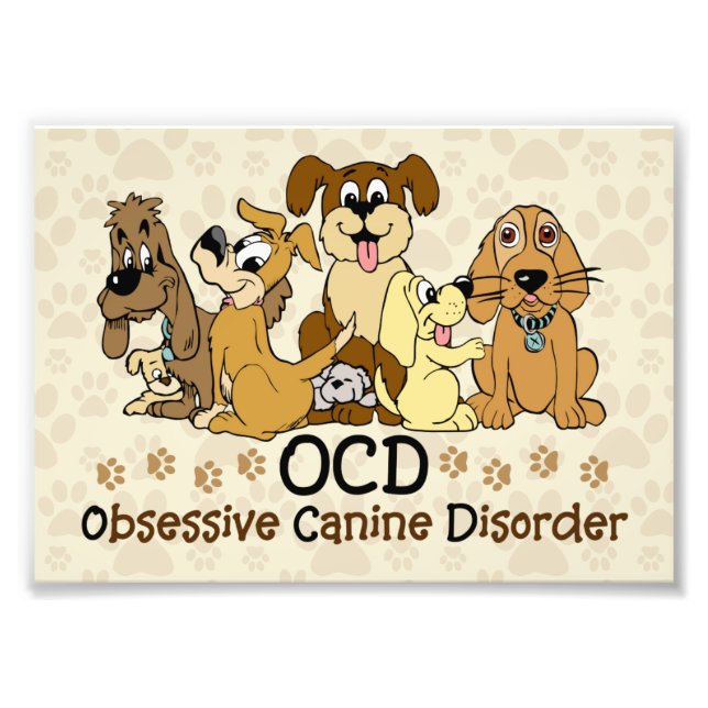 OCD Obsessive Canine Disorder Photo Print (Front)