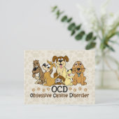 OCD Obsessive Canine Disorder Postcard (Standing Front)