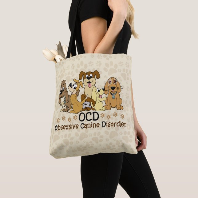 OCD Obsessive Canine Disorder Tote Bag (Close Up)