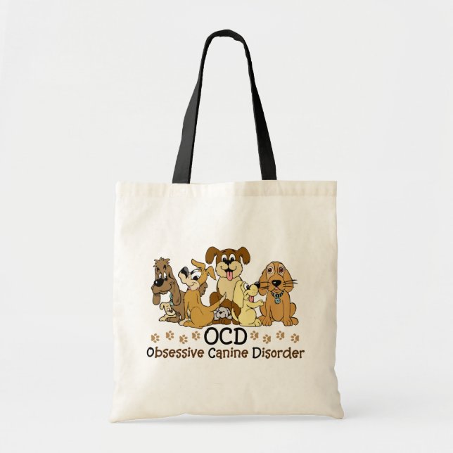 OCD Obsessive Canine Disorder Tote Bag (Front)