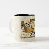 OCD Obsessive Canine Disorder Two-Tone Coffee Mug (Front Left)