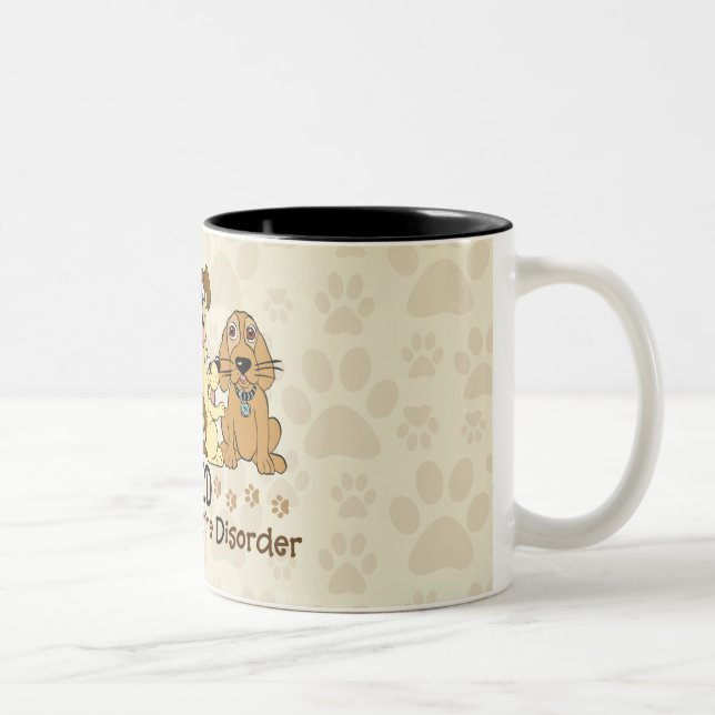 OCD Obsessive Canine Disorder Two-Tone Coffee Mug (Right)