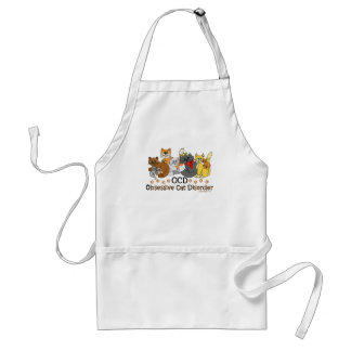 OCD Obsessive Cat Disorder Adult Apron