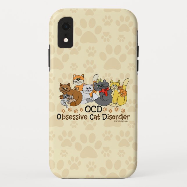 OCD Obsessive Cat Disorder Case-Mate iPhone Case (Back)
