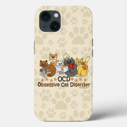OCD Obsessive Cat Disorder iPhone 13 Case