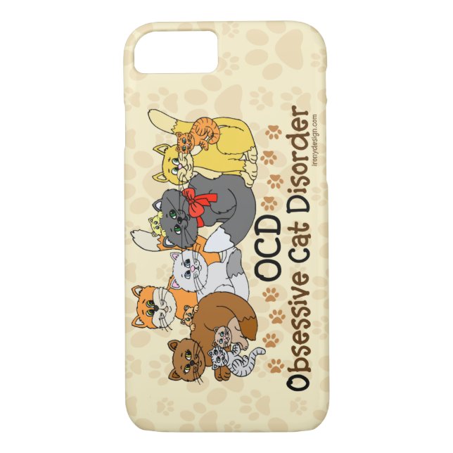 OCD Obsessive Cat Disorder Case-Mate iPhone Case (Back)