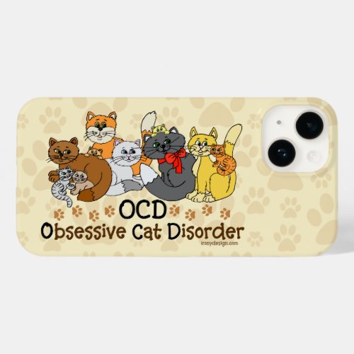 OCD Obsessive Cat Disorder Case_Mate iPhone 14 Case