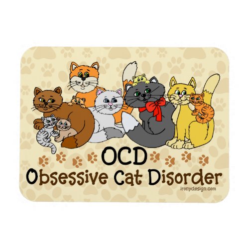 OCD Obsessive Cat Disorder Magnet