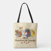 OCD Obsessive Cat Disorder Tote Bag (Back)