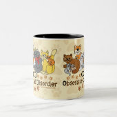 OCD Obsessive Cat Disorder Two-Tone Coffee Mug (Center)
