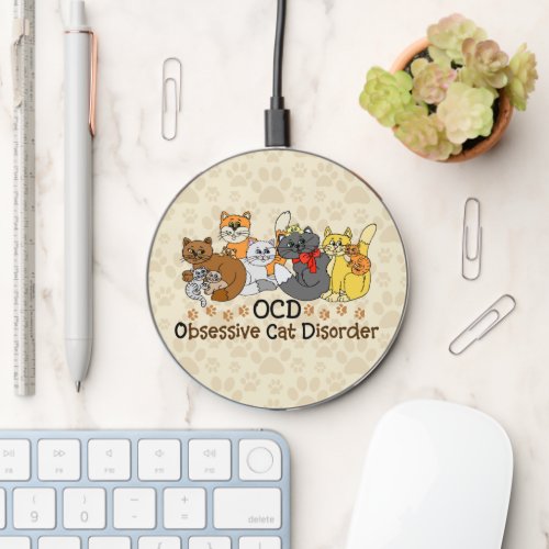 OCD Obsessive Cat Disorder Wireless Charger