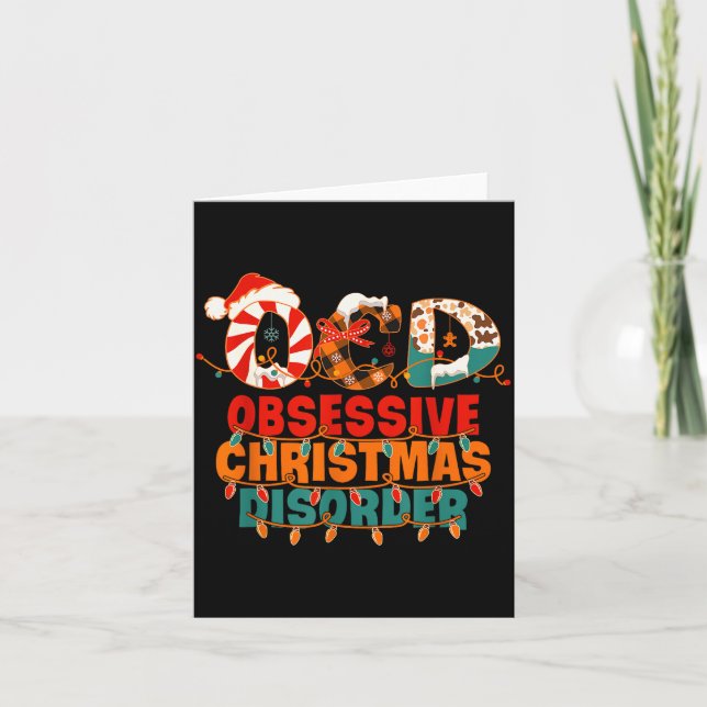Ocd Obsessive Christmas Disorder Funny Christmas  Card (Front)