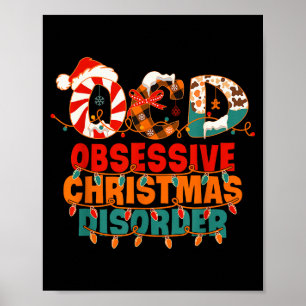 Ocd Obsessive Christmas Disorder Funny Christmas Poster