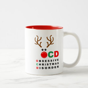OCD Obsessive Christmas Disorder funny Holiday mug