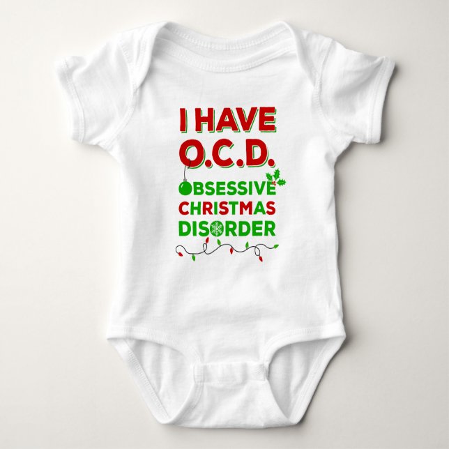 OCD Obsessive Christmas Disorder T-shirts (Front)