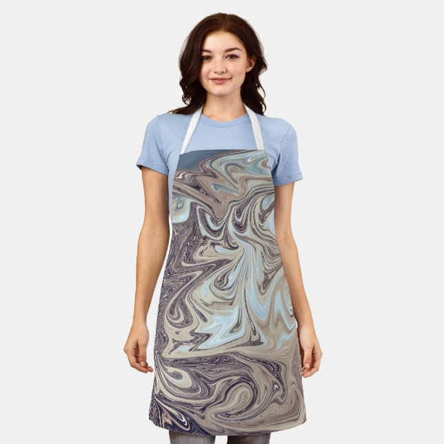 Ocean Abstract Painting | Best modern abstract art Apron (Worn)