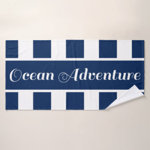Ocean adventure nautical Bath Towel