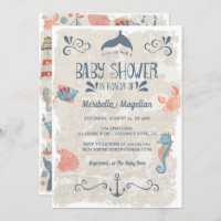 Ocean Adventure | Nautical Beach Baby Shower Invitation