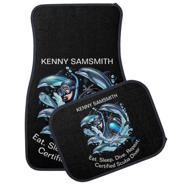 Ocean Adventures: Dive, Explore, Repeat! Car Floor Mat (Set)